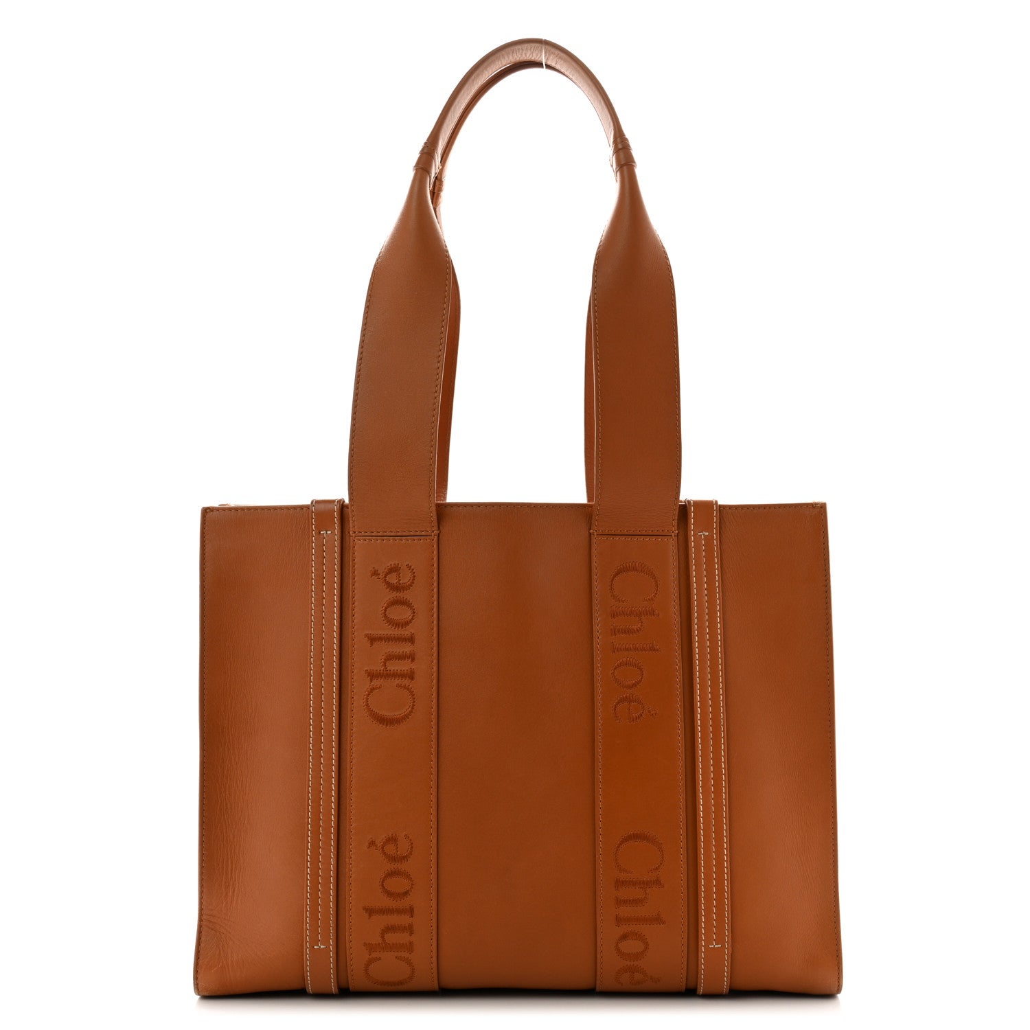 Chloe Calfskin Medium Woody Tote Caramel 1 of 12