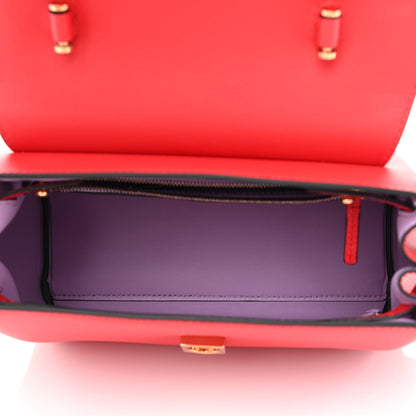 Versace Calfskin Medium La Medusa Top Handle Handbag Red 5 of 8