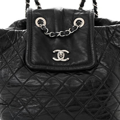 Chanel Glazed Calfskin Quilted Beijing Backpack Black 8 of 10