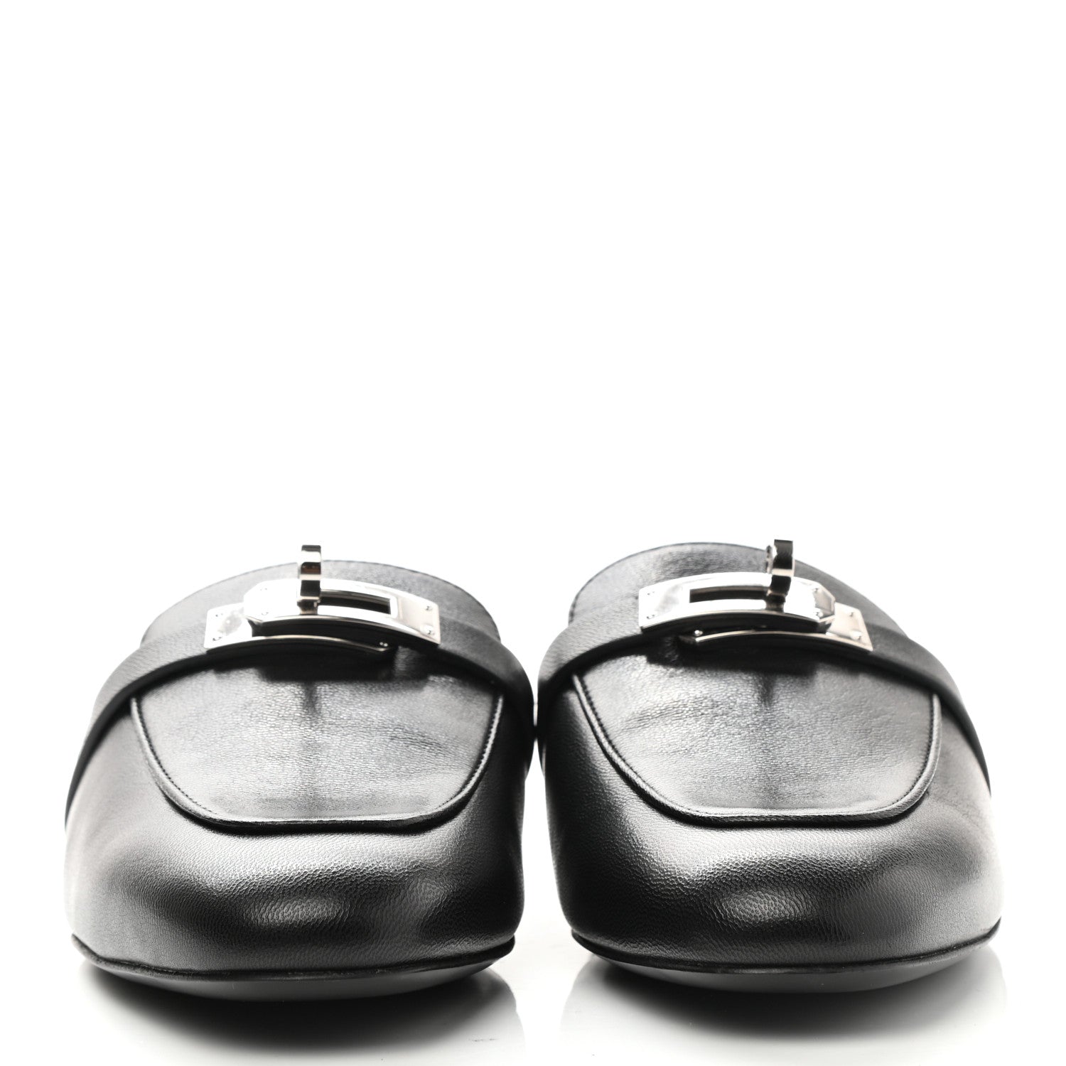 Hermes Goatskin Oz Mules 35 Black 2 of 9