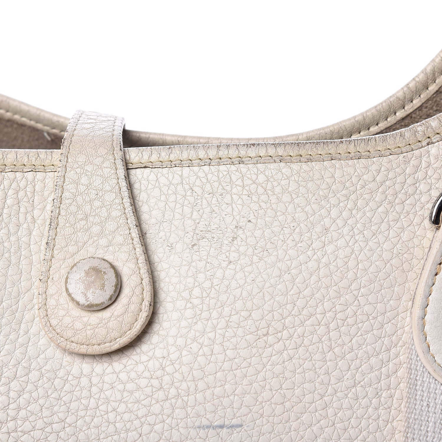Hermes Taurillon Clemence Evelyne PM White 16 of 21