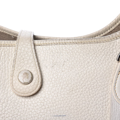 Hermes Taurillon Clemence Evelyne PM White 16 of 21
