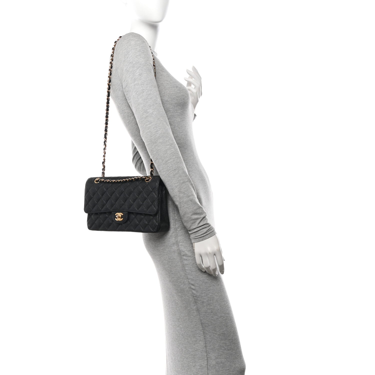 Chanel Caviar Quilted Medium Double Flap Black 2 of 11