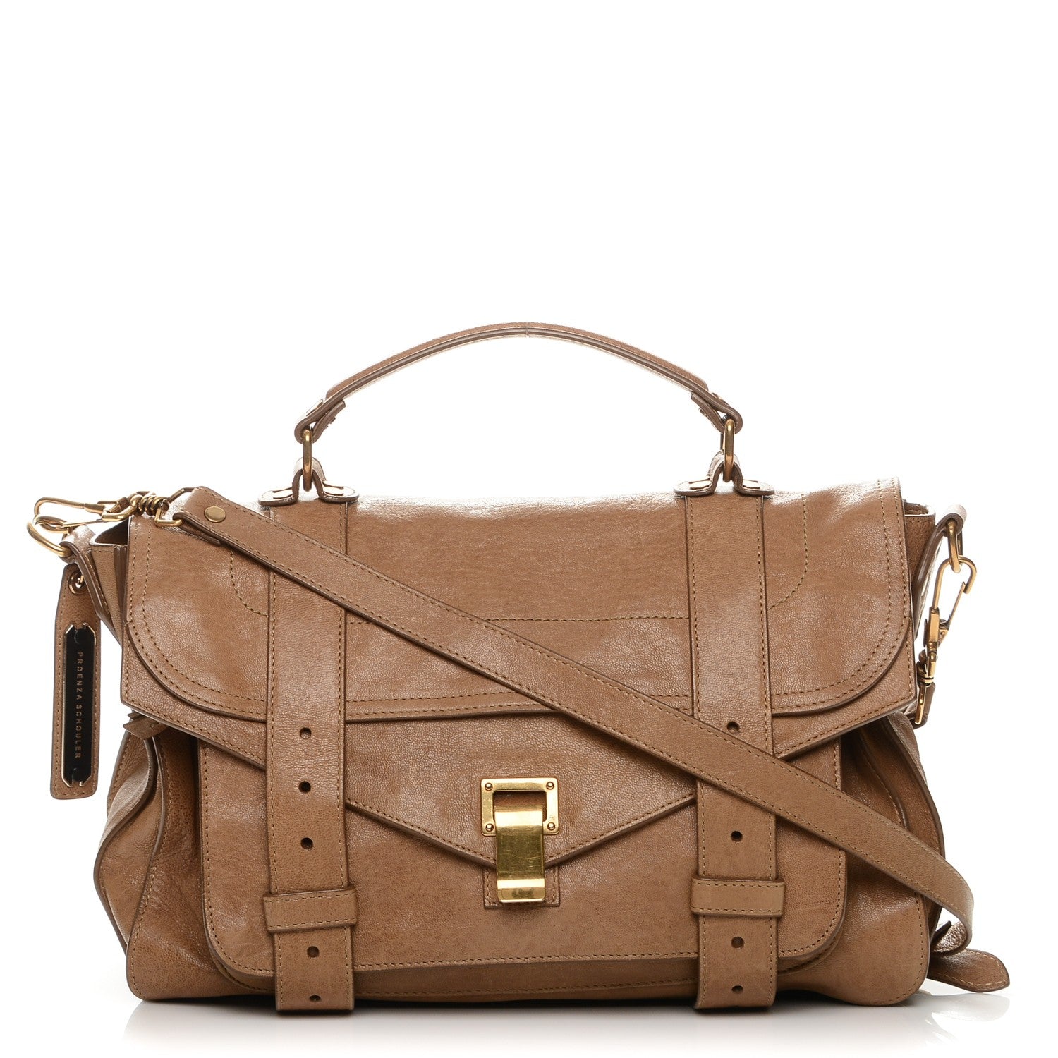 Proenza Schouler Lambskin Medium PS1 Satchel Birch 1 of 7