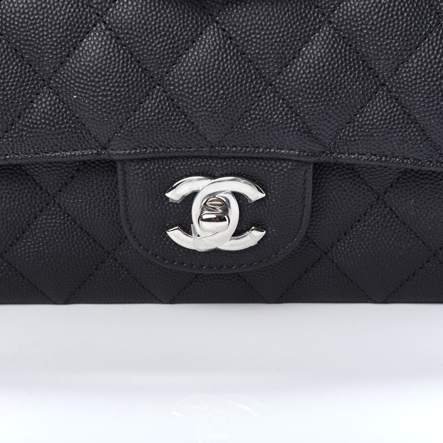 Caviar Quilted Mini Rectangular Flap Black