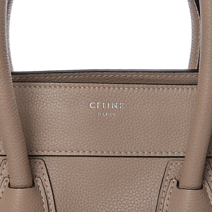 Celine Drummed Calfskin Mini Luggage Dune 7 of 11