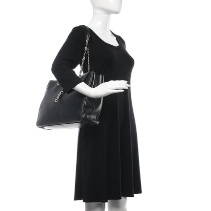 Saint Laurent Calfskin Classic Monogram Shopping Bag Black 2 of 12