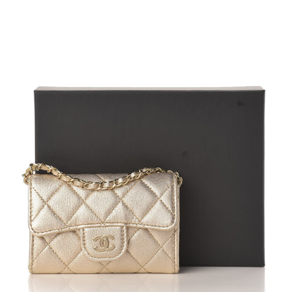 Chanel Metallic Lambskin Quilted Flap Chain Waist Bag Gold 12 of 12