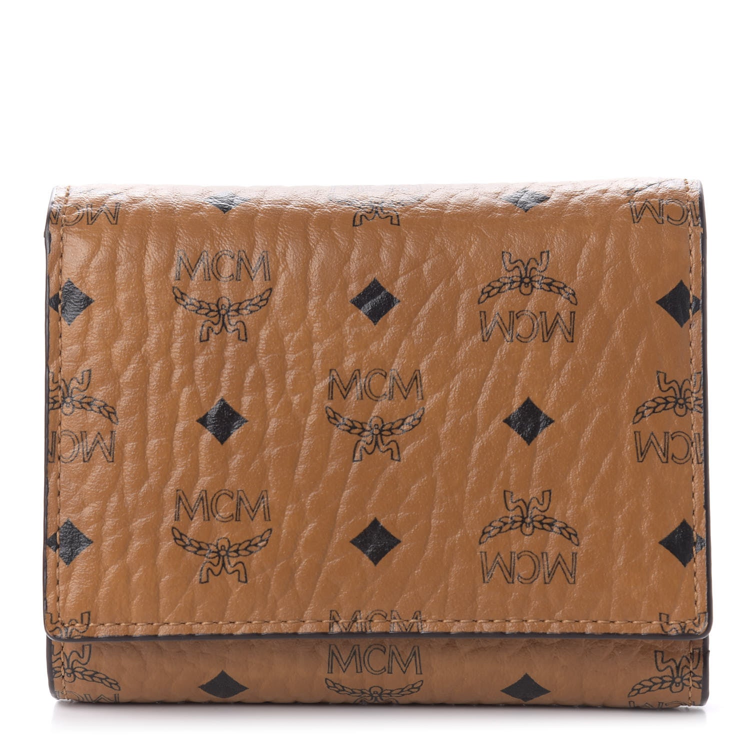 MCM Visetos Trifold Wallet Cognac 1 of 8