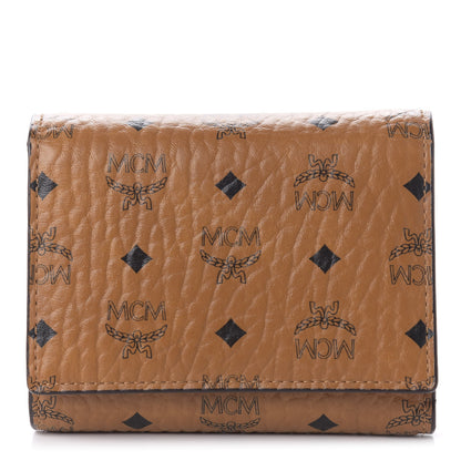 MCM Visetos Trifold Wallet Cognac 1 of 8