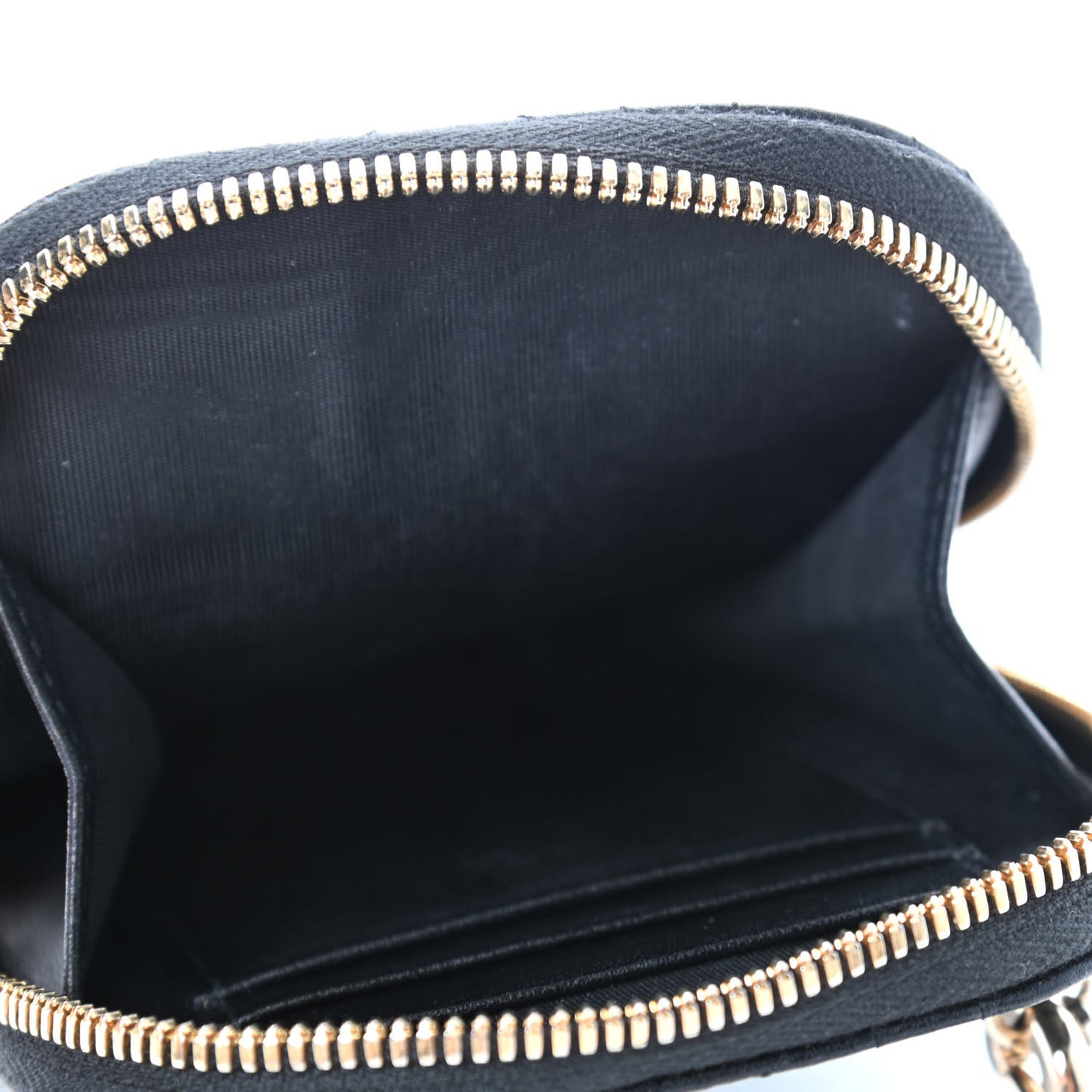 Lambskin Cannage Lady Dior Phone Holder Black
