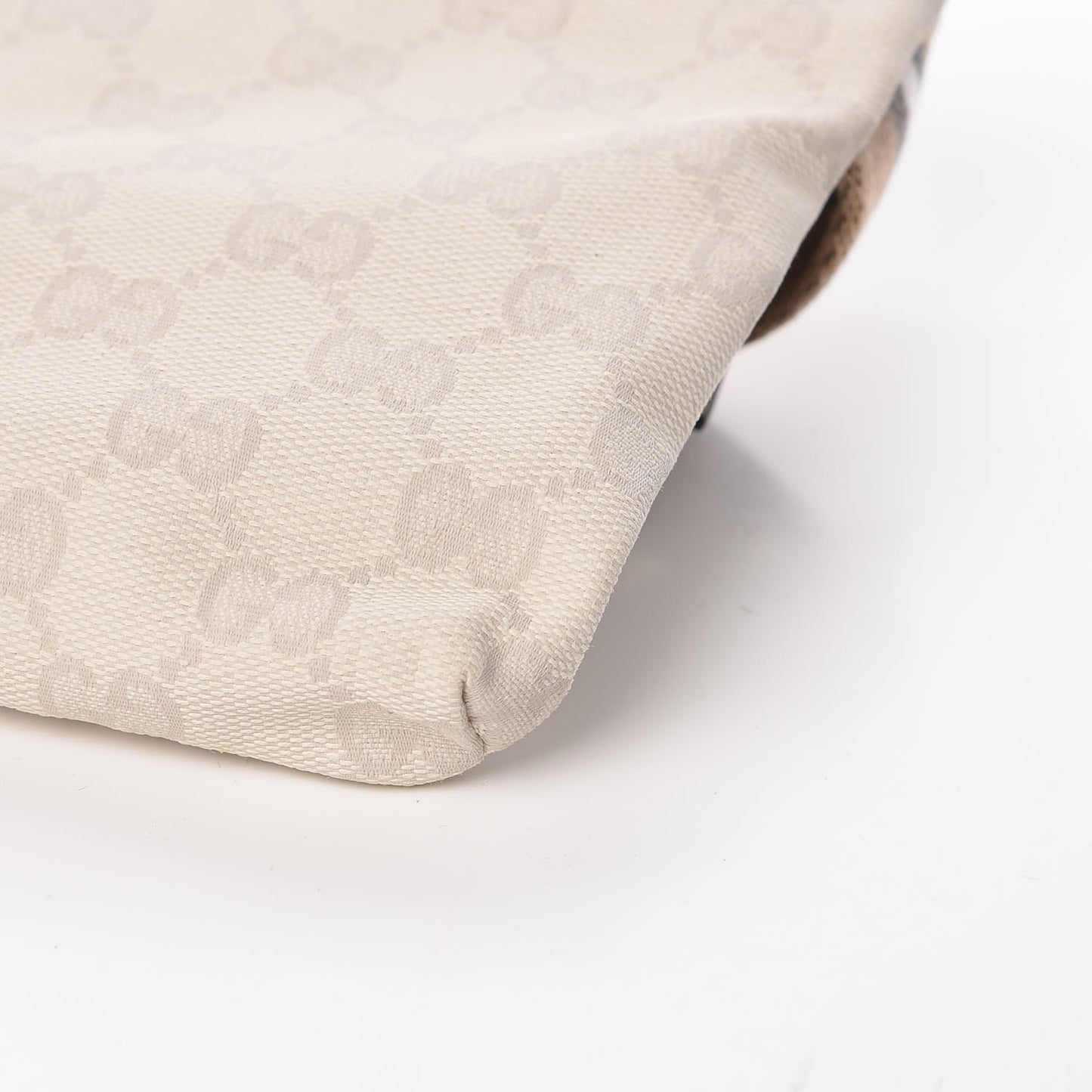 GG Monogram Web Double Pocket Belt Bag White