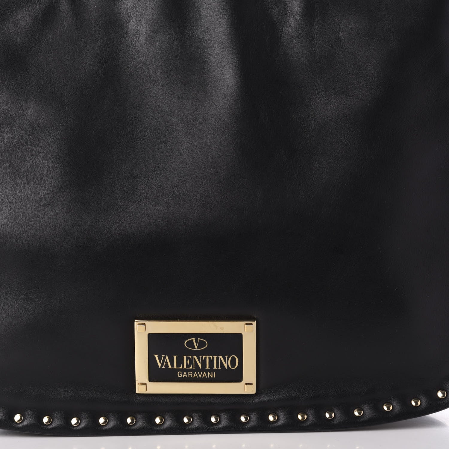 Valentino Garavani Vitello Rockstud Shoulder Satchel Black 10 of 11