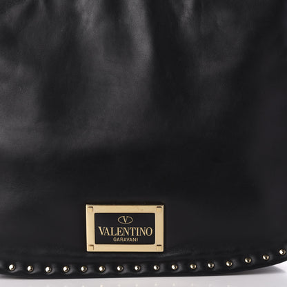 Valentino Garavani Vitello Rockstud Shoulder Satchel Black 10 of 11