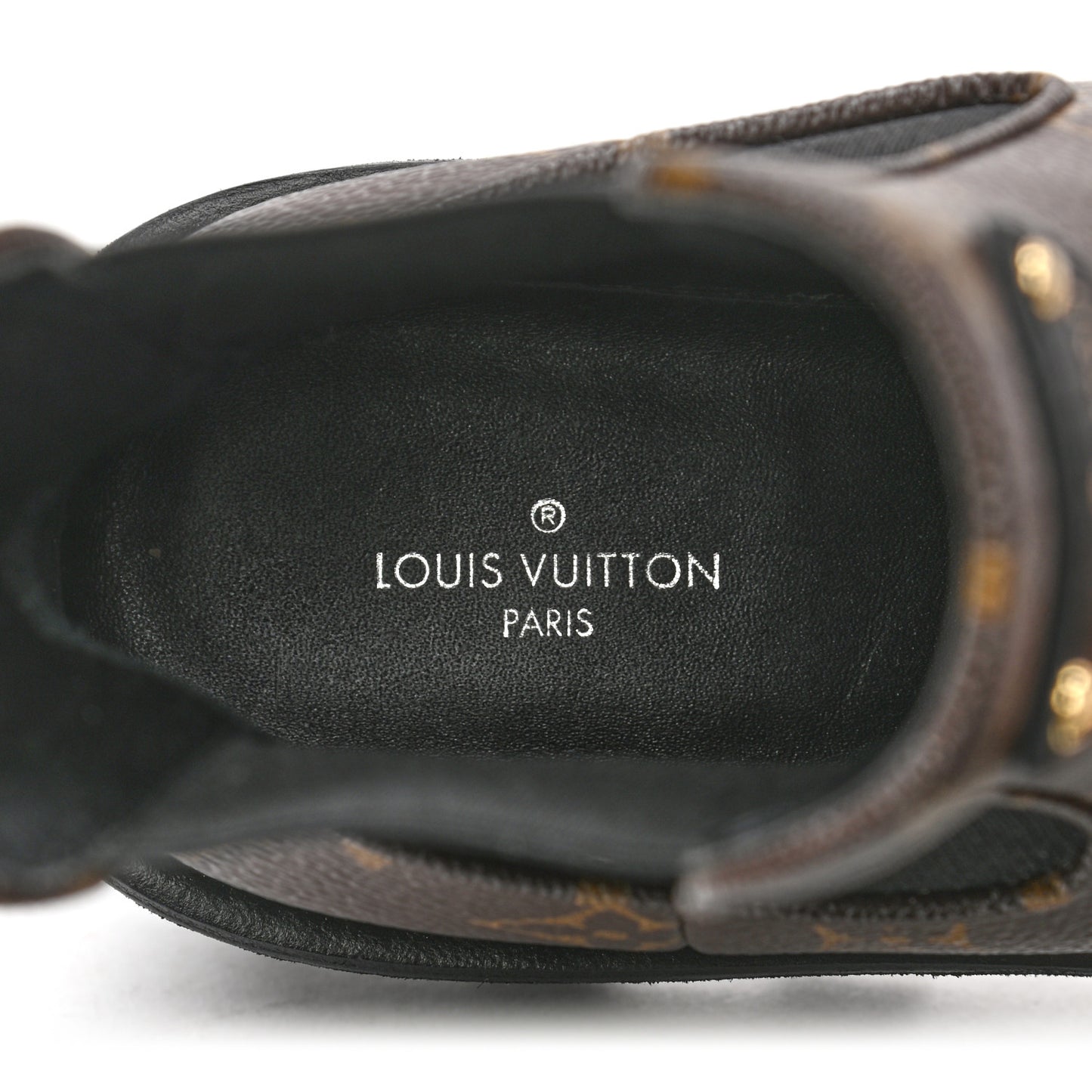 Patent Monogram LV Beaubourg Ankle Boots 38 Black