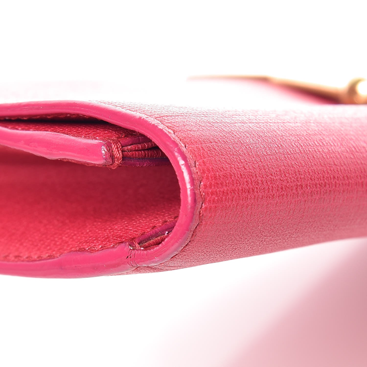 Saint Laurent Textured Calfskin Y Ligne Clutch Fuchsia 15 of 15