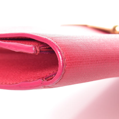 Saint Laurent Textured Calfskin Y Ligne Clutch Fuchsia 15 of 15