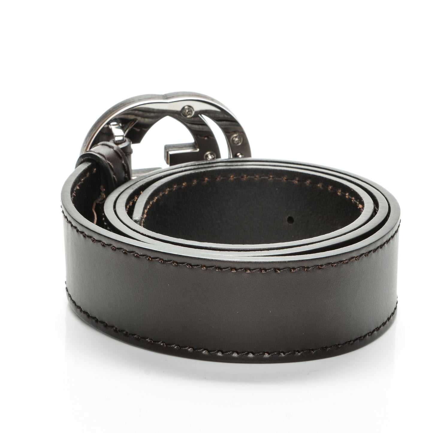 Leather Bamboo Interlocking G Belt 90 36 Black