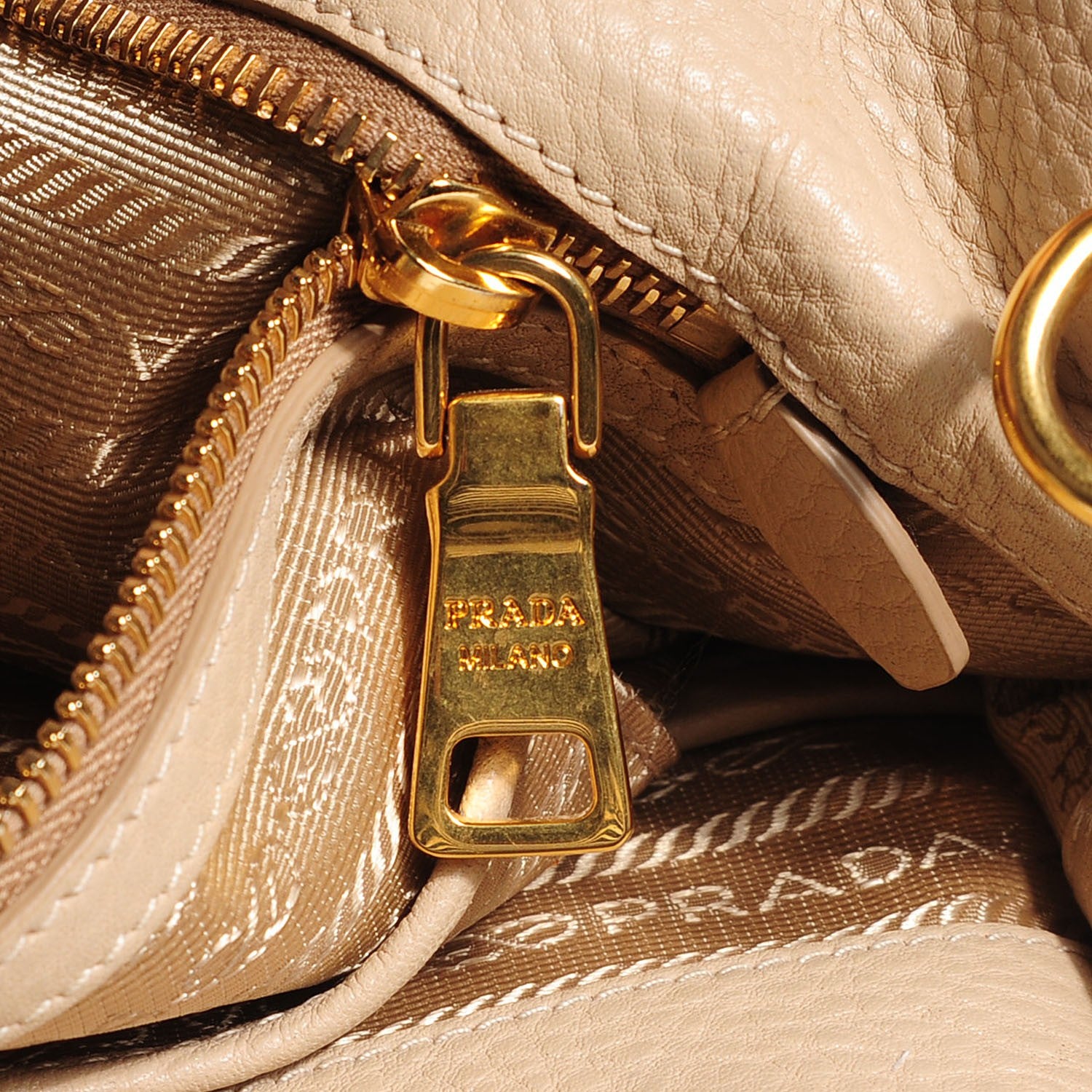 Prada Vitello Daino Shopping Tote Sabbia 9 of 11