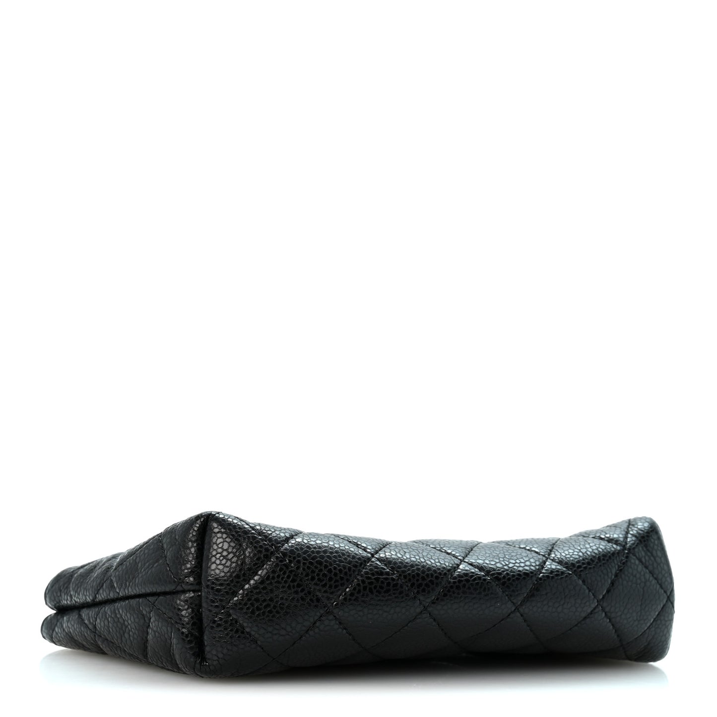 Caviar Quilted Zipped Cosmetic Case Black