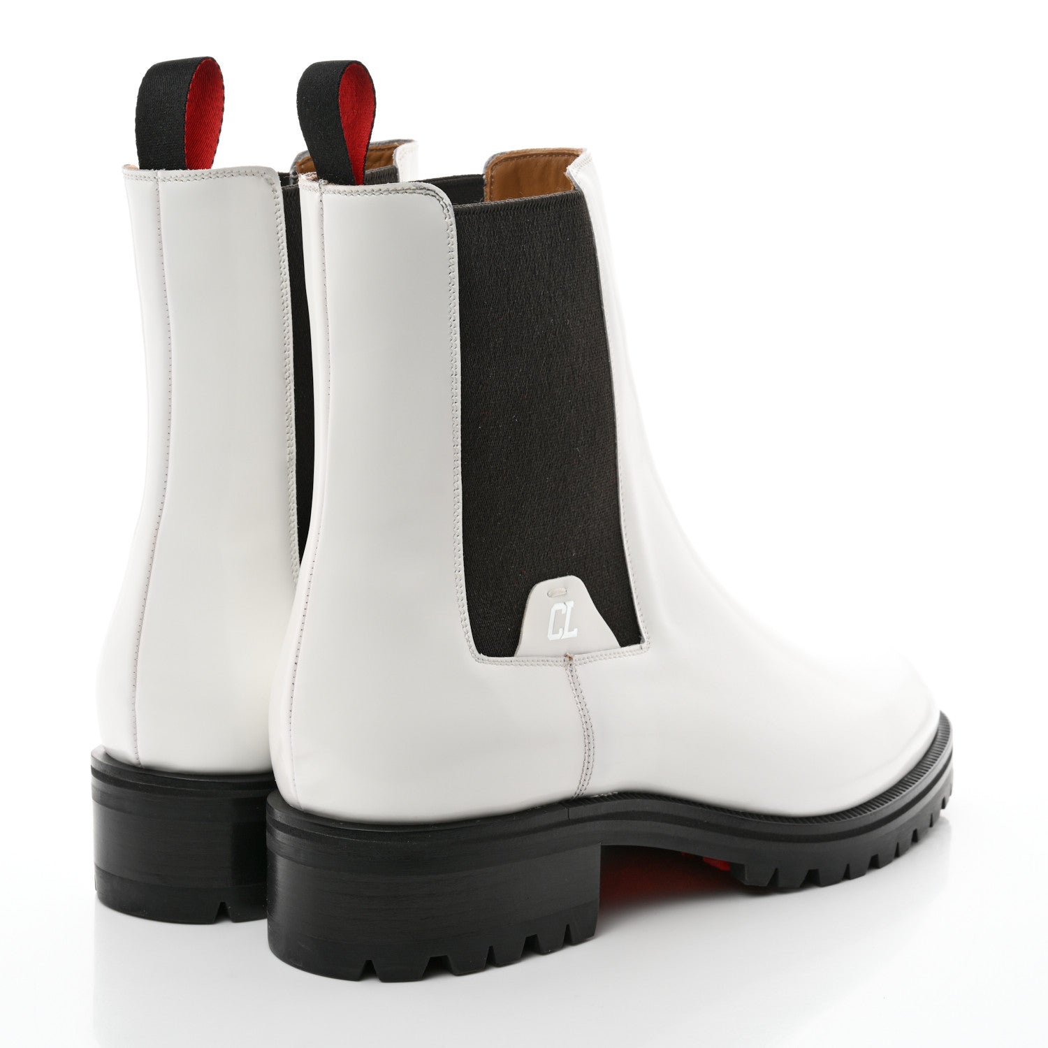 Christian Louboutin Calfskin Abrasivato Motok Flat Boots 40 White 4 of 8