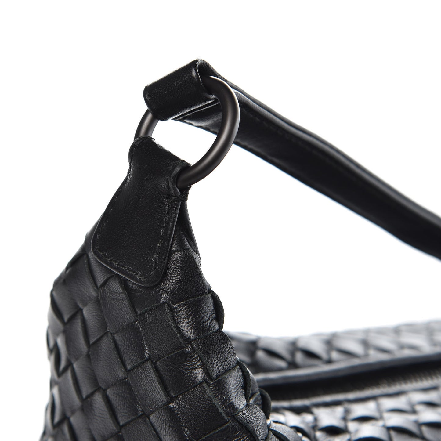 Nappa Intrecciato Shoulder Bag Black