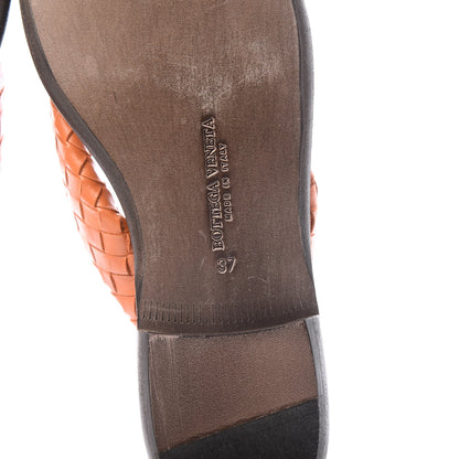 Bottega Veneta Nappa Intrecciato Thong Flat Sandals 37 Ebano Orange 8 of 10