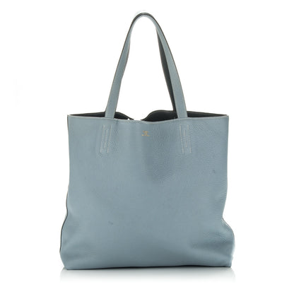 Hermes Taurillon Clemence Double Sens 36 Reversible Tote Bleu Lin Bleu Obscur 8 of 10
