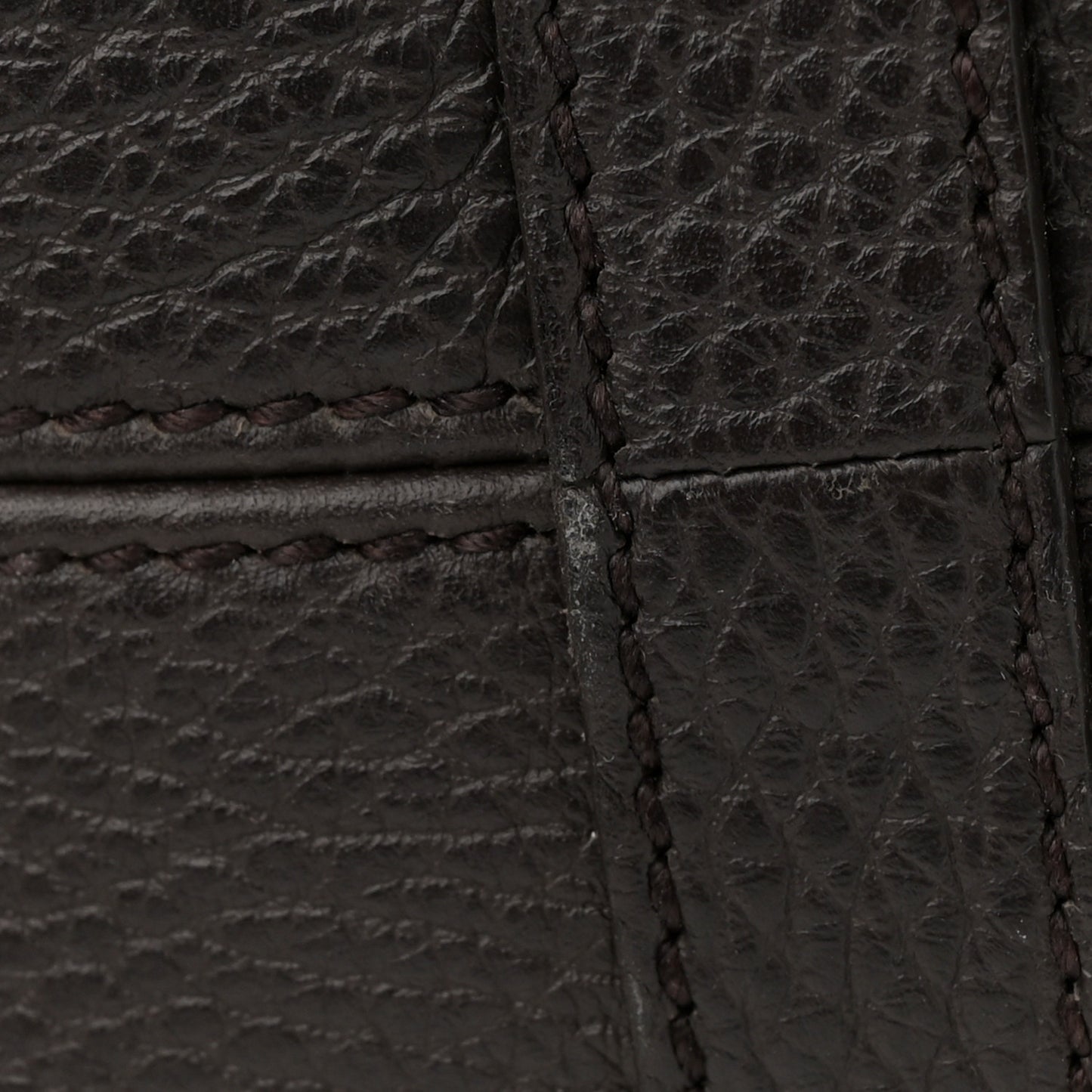 Pebbled Calfskin Large Joy Shoulder Bag Brown