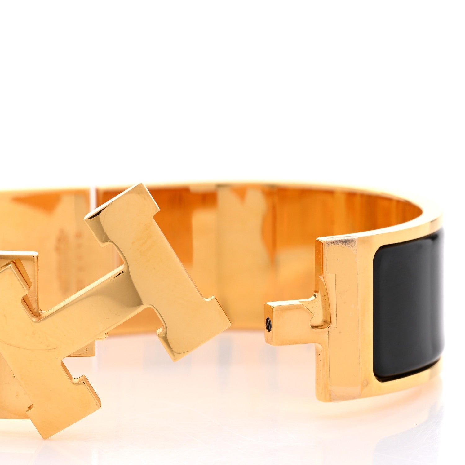 Hermes Enamel Wide Clic Clac H Bracelet GM Black 5 of 5