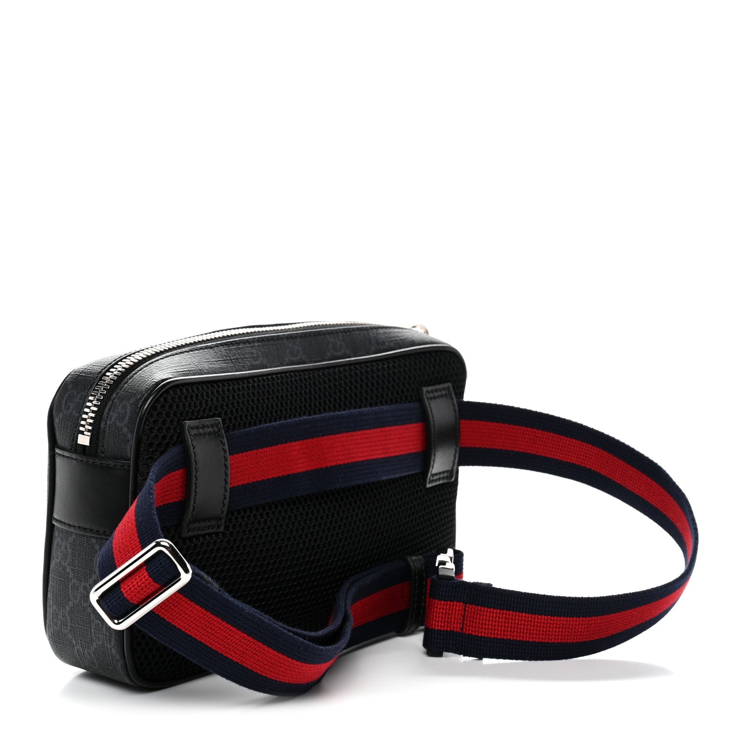 Gucci Soft GG Supreme Monogram Web Belt Bag Black Grey 3 of 10