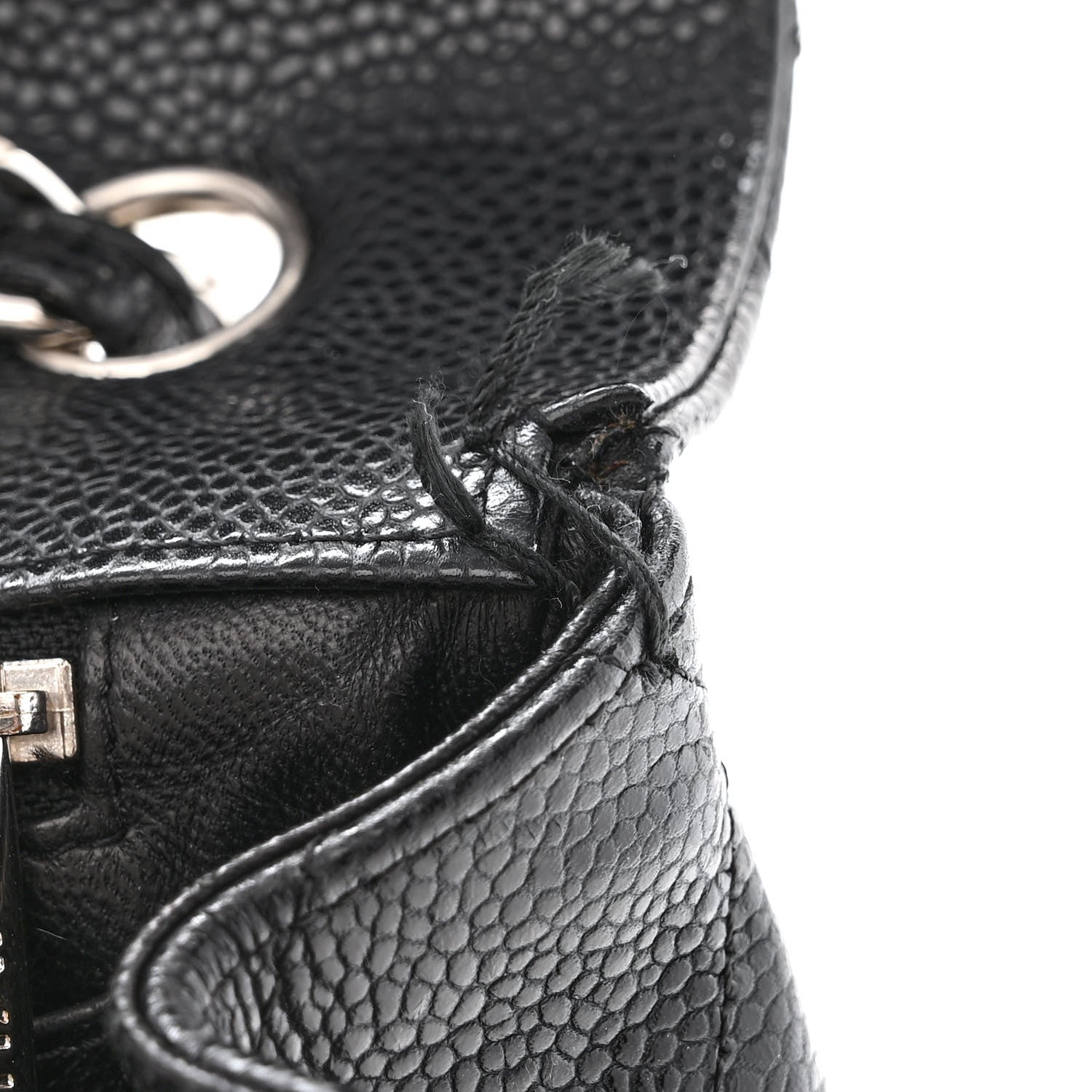 Chanel Caviar Quilted Jumbo Single Flap Black 12 of 13