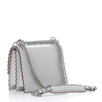 Fendi Vitello Liberty Scalloped Studded Small Kan I Shoulder Bag Grigio Perla 3 of 10