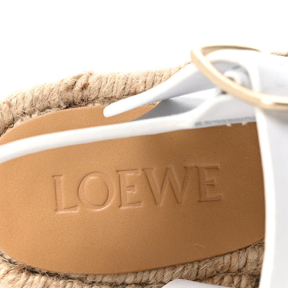 Loewe Raffia Logo Espadrille Sandals 40 Natural White 8 of 10