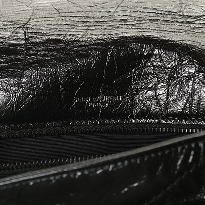 Saint Laurent Crinkled Calfskin Matelasse Monogram Medium Niki Chain Satchel Black 8 of 11