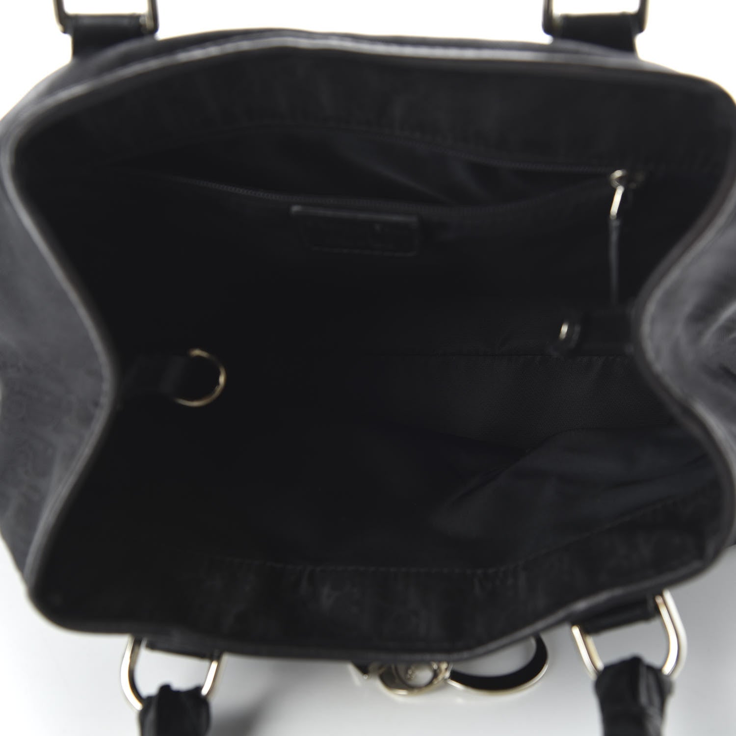 Christian Dior Nylon Monogram Small Lovely Tote Black 5 of 10