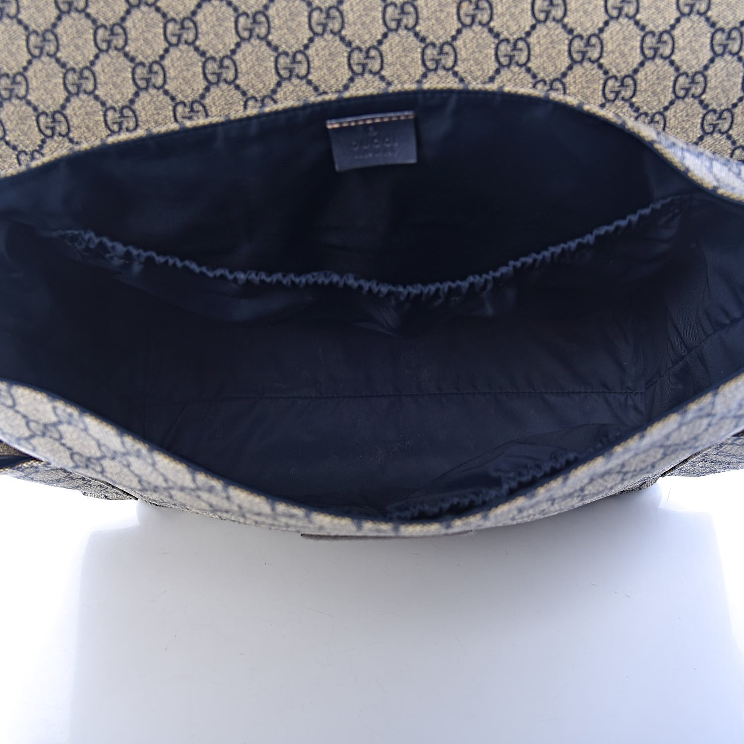 Gucci GG Plus Monogram Messenger Diaper Bag Navy 6 of 13
