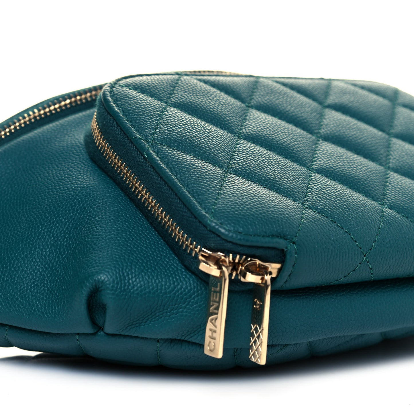 Caviar Quilted Business Affinity Waist Belt Bag Dark Turquoise