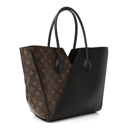 Louis Vuitton Calfskin Monogram Kimono Tote Black 3 of 9
