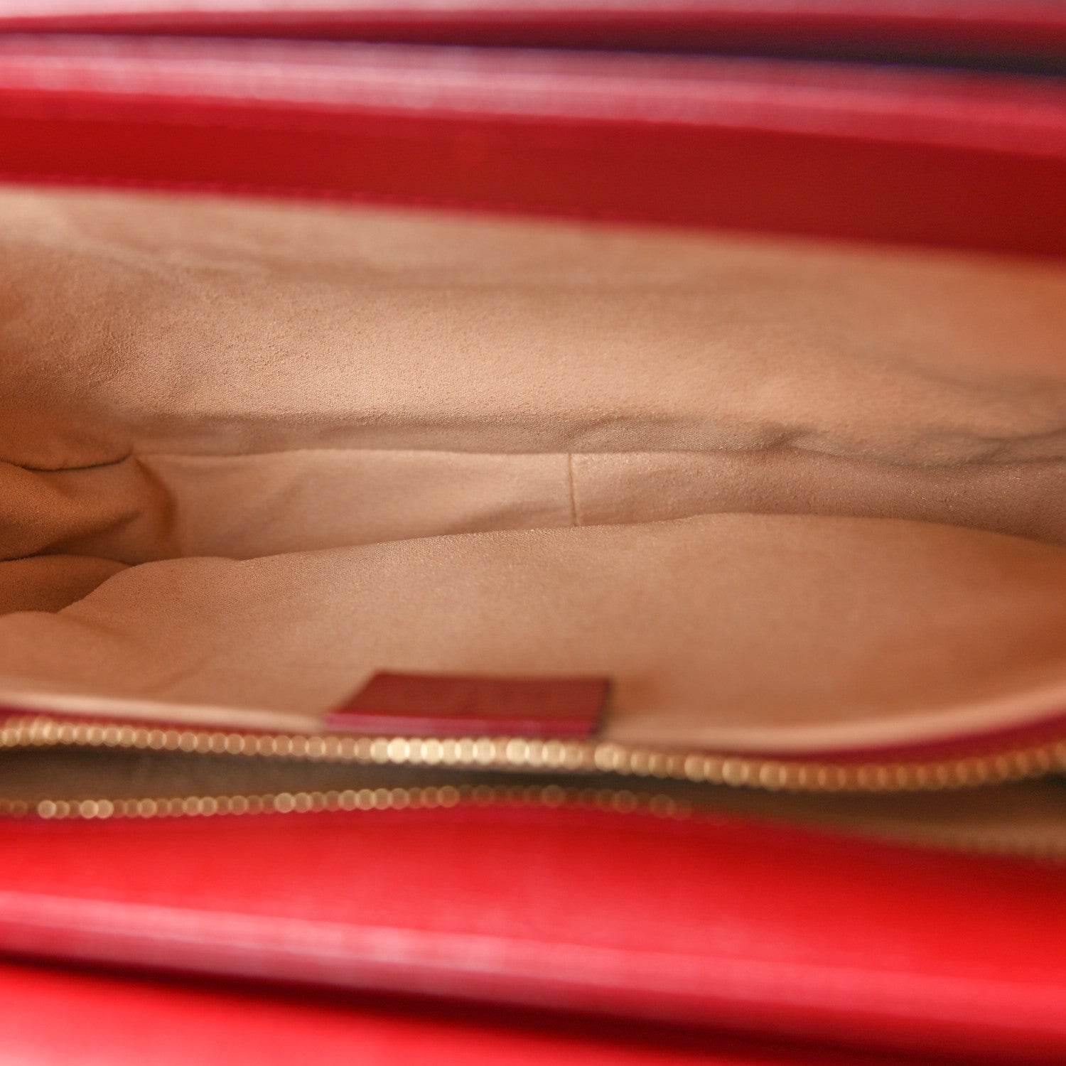 Gucci GG Supreme Monogram Azalea Calfskin Horsebit 1955 Shoulder Bag Beige Ebony New Cherry Red 5 of 10