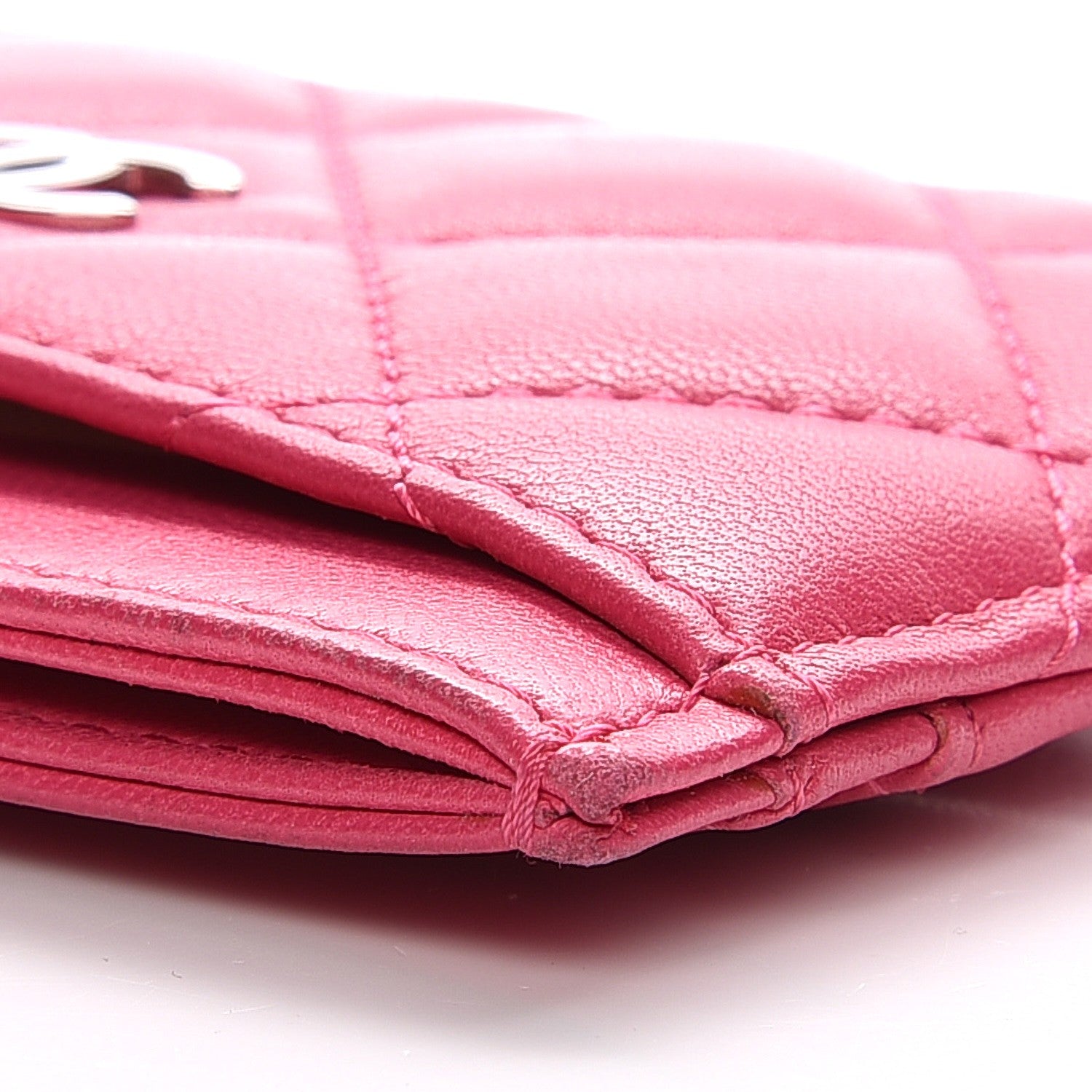 Chanel Lambskin Quilted Card Holder Fuchsia 12 of 13