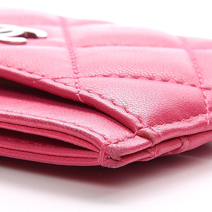 Chanel Lambskin Quilted Card Holder Fuchsia 12 of 13