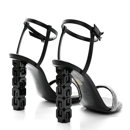 Givenchy Smooth Nappa Crystal G Cube 105mm Sandals 38.5 Black Silvery 4 of 8