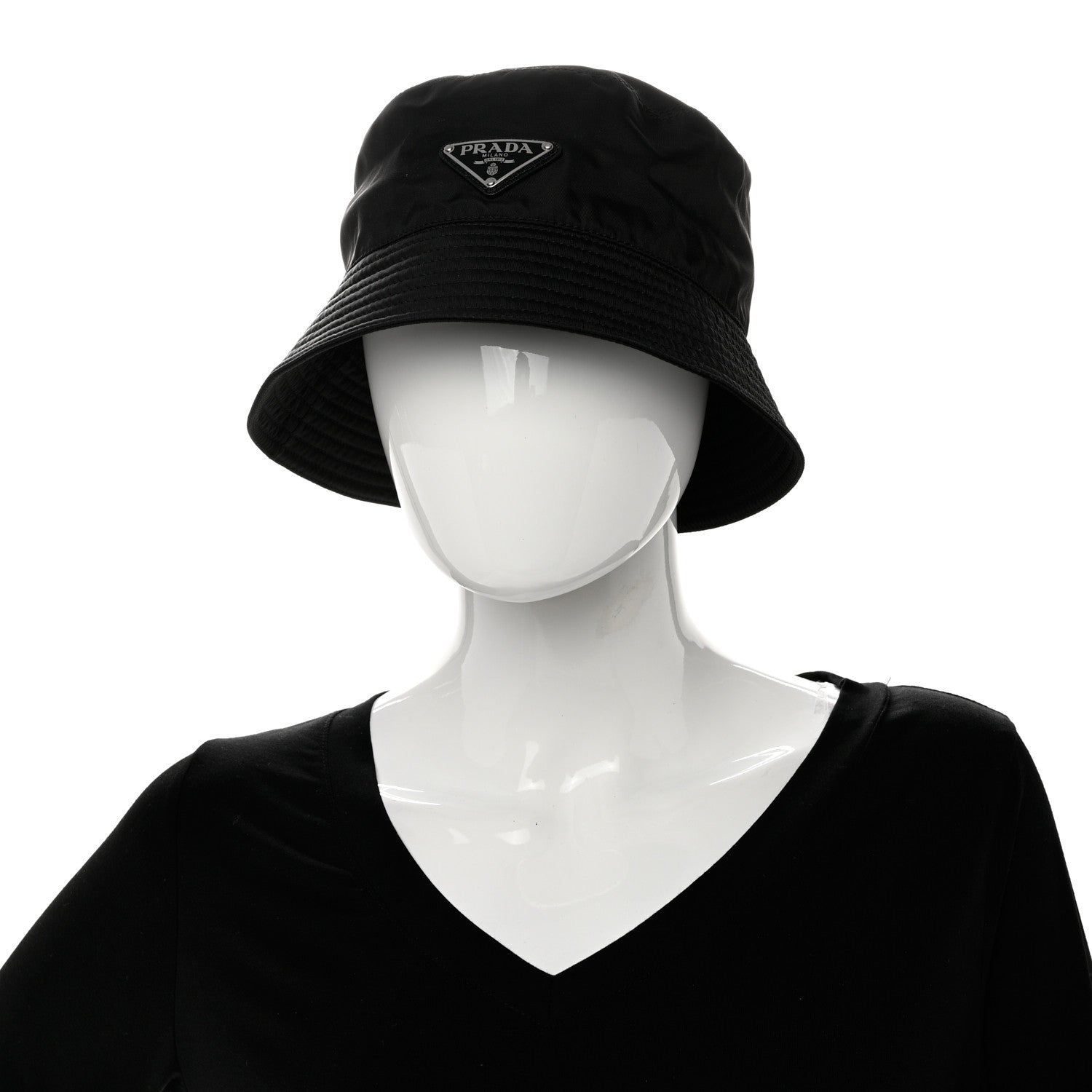 Prada Nylon Bucket Hat M Black 2 of 8