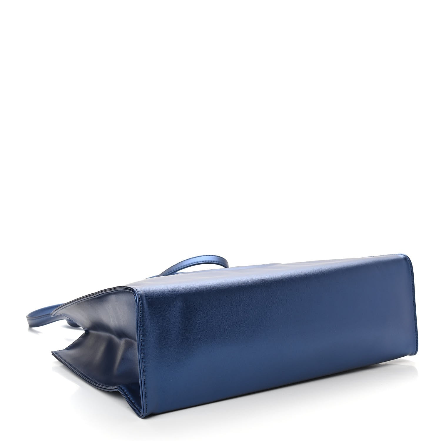 Telfar Metallic Vegan Leather Medium Shopping Bag Cobalt 4 of 11
