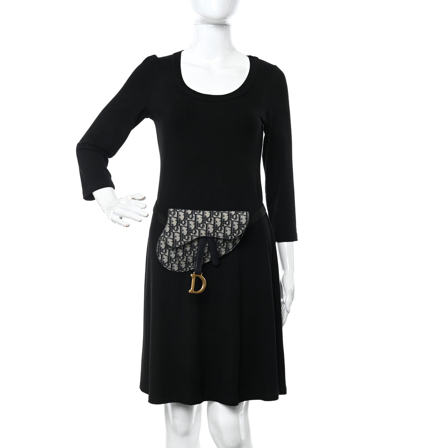 Oblique Saddle Belt Pouch Black