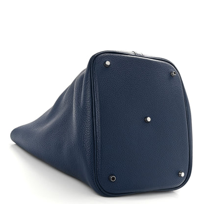 Hermes Taurillon Clemence Picotin Lock 26 GM Bleu Saphir 4 of 9