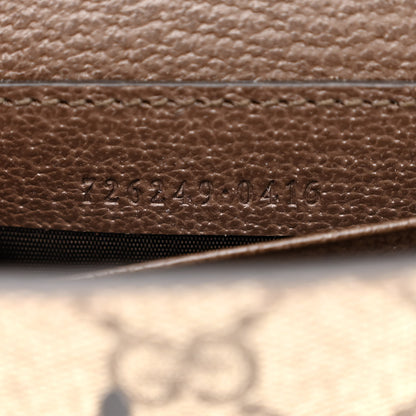 Gucci GG Supreme Monogram Strawberry Seed Textured Dollar Calfskin Enamel Double G Strawberry Wallet On Chain Beige Ebony Black New Acero Hibiscus Red 7 of 10