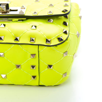 Valentino Garavani Calfskin Micro Rockstud Spike Shoulder Bag Lime 10 of 13