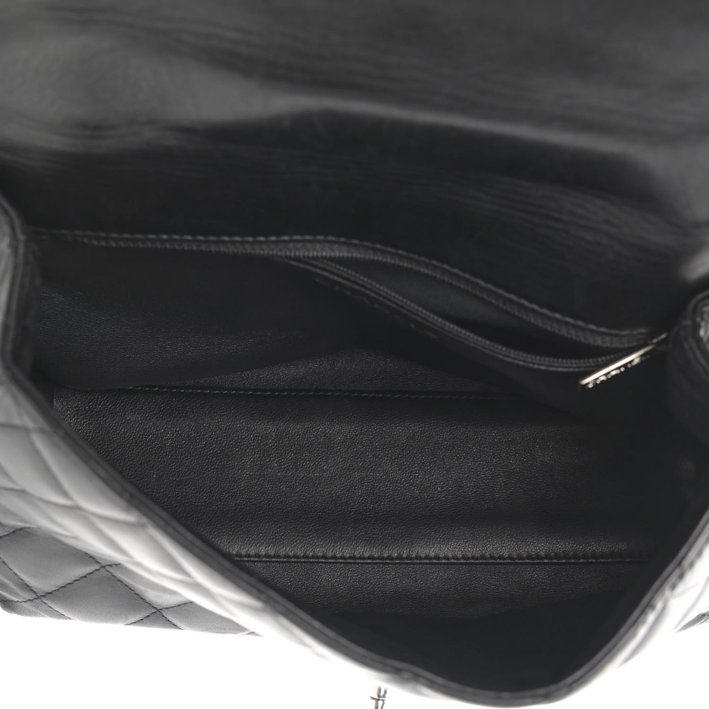 Lambskin Quilted Medium Kelly Flap Black